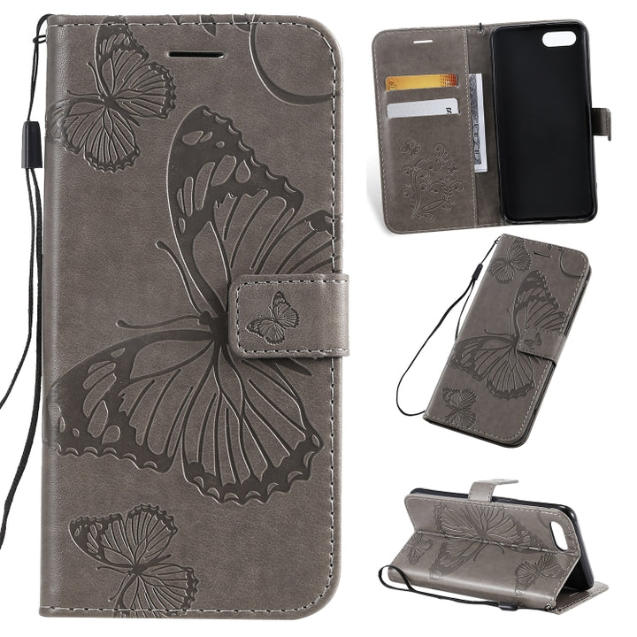 Pressed Printing Butterfly Pattern Horizontal Flip PU Leather Case with Holder & Card Slots & Wallet & Lanyard, For iPhone 11 Pro, For iPhone 11, For iPhone 11 Pro Max, For OPPO A1K / C2