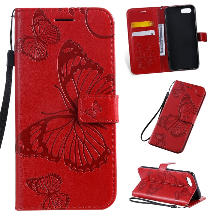 Pressed Printing Butterfly Pattern Horizontal Flip PU Leather Case with Holder & Card Slots & Wallet & Lanyard, For iPhone 11 Pro, For iPhone 11, For iPhone 11 Pro Max, For OPPO A1K / C2