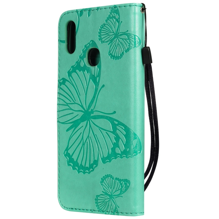 Pressed Printing Butterfly Pattern Horizontal Flip PU Leather Case with Holder & Card Slots & Wallet & Lanyard, For Vivo Y93 / Y91 / Y95, For Huawei P20 Lite 2019 / Nova 5i, For Huawei P Smart Z / Y9 Prime 2019, For Galaxy A80