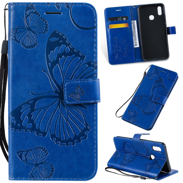 Pressed Printing Butterfly Pattern Horizontal Flip PU Leather Case with Holder & Card Slots & Wallet & Lanyard, For Vivo Y93 / Y91 / Y95, For Huawei P20 Lite 2019 / Nova 5i, For Huawei P Smart Z / Y9 Prime 2019, For Galaxy A80