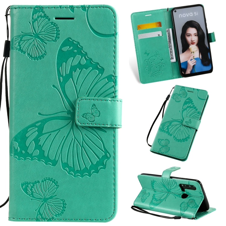 Pressed Printing Butterfly Pattern Horizontal Flip PU Leather Case with Holder & Card Slots & Wallet & Lanyard, For Vivo Y93 / Y91 / Y95, For Huawei P20 Lite 2019 / Nova 5i, For Huawei P Smart Z / Y9 Prime 2019, For Galaxy A80