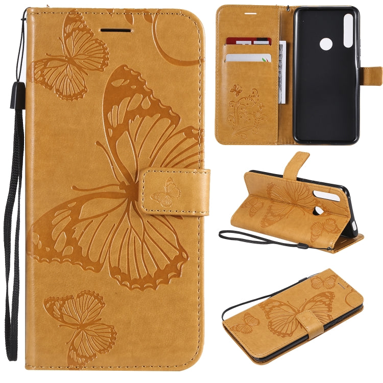 Pressed Printing Butterfly Pattern Horizontal Flip PU Leather Case with Holder & Card Slots & Wallet & Lanyard, For Vivo Y93 / Y91 / Y95, For Huawei P20 Lite 2019 / Nova 5i, For Huawei P Smart Z / Y9 Prime 2019, For Galaxy A80