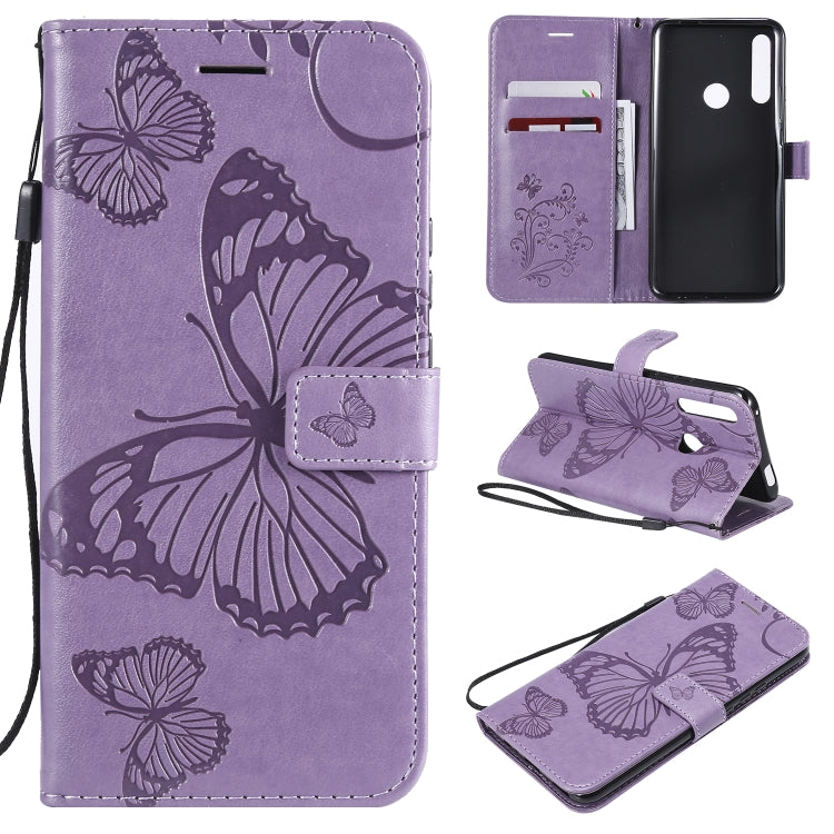 Pressed Printing Butterfly Pattern Horizontal Flip PU Leather Case with Holder & Card Slots & Wallet & Lanyard, For Vivo Y93 / Y91 / Y95, For Huawei P20 Lite 2019 / Nova 5i, For Huawei P Smart Z / Y9 Prime 2019, For Galaxy A80