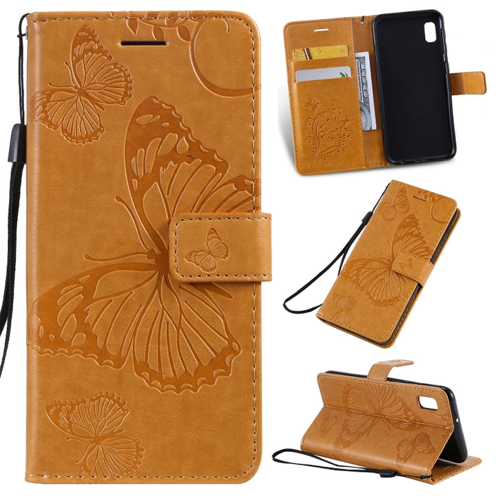 Pressed Printing Butterfly Pattern Horizontal Flip PU Leather Case with Holder & Card Slots & Wallet & Lanyard, For Vivo Y93 / Y91 / Y95, For Huawei P20 Lite 2019 / Nova 5i, For Huawei P Smart Z / Y9 Prime 2019, For Galaxy A80