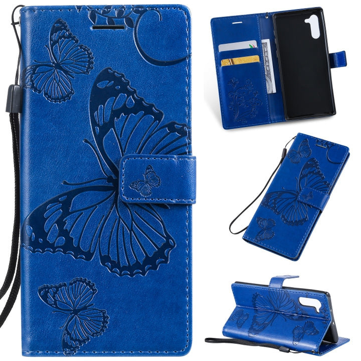 Pressed Printing Butterfly Pattern Horizontal Flip PU Leather Case with Holder & Card Slots & Wallet & Lanyard, For Galaxy Note 10+ / 10 Pro, For Galaxy Note 10, For Xiaomi Mi 9T & Mi 9T Pro & Redmi K20 & K20 Pro, For Galaxy A10e