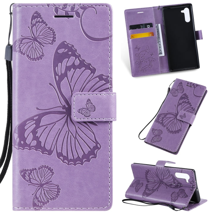 Pressed Printing Butterfly Pattern Horizontal Flip PU Leather Case with Holder & Card Slots & Wallet & Lanyard, For Galaxy Note 10+ / 10 Pro, For Galaxy Note 10, For Xiaomi Mi 9T & Mi 9T Pro & Redmi K20 & K20 Pro, For Galaxy A10e