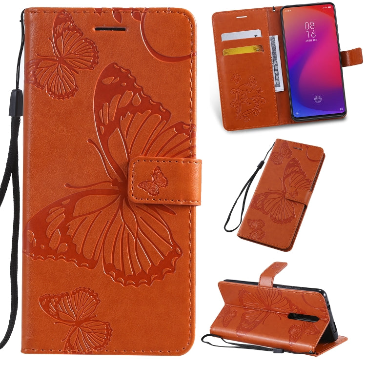 Pressed Printing Butterfly Pattern Horizontal Flip PU Leather Case with Holder & Card Slots & Wallet & Lanyard, For Galaxy Note 10+ / 10 Pro, For Galaxy Note 10, For Xiaomi Mi 9T & Mi 9T Pro & Redmi K20 & K20 Pro, For Galaxy A10e