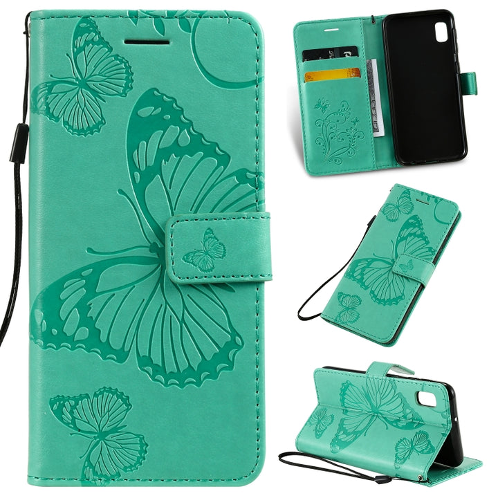 Pressed Printing Butterfly Pattern Horizontal Flip PU Leather Case with Holder & Card Slots & Wallet & Lanyard, For Galaxy Note 10+ / 10 Pro, For Galaxy Note 10, For Xiaomi Mi 9T & Mi 9T Pro & Redmi K20 & K20 Pro, For Galaxy A10e