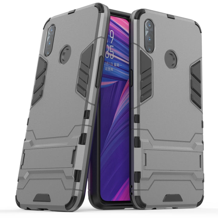 Shockproof PC + TPU Case with Holder for, For OPPO Realme 3, For Huawei Nova 5i Pro, For iPhone 11 Pro, For iPhone 11