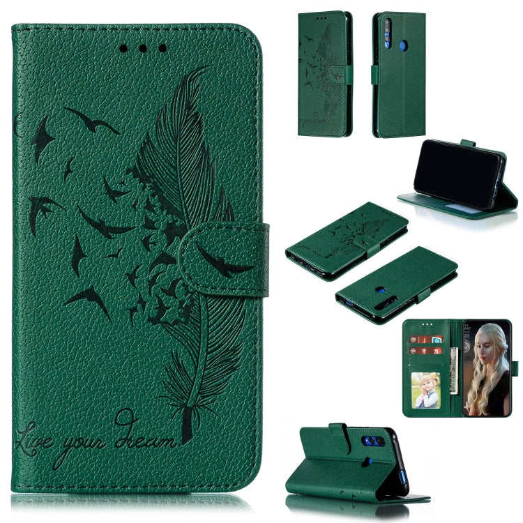 Feather Pattern Litchi Texture Horizontal Flip Leather Case with Wallet & Holder & Card Slots, For Huawei P Smart Z / Y9 Prime (2019), For Huawei P20 Lite (2019) / Nova 5i, For Huawei P30, For Huawei P30 Lite, For Huawei P30 Pro