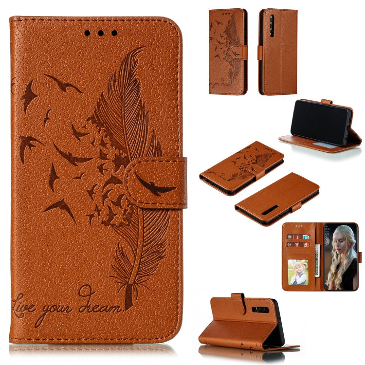 Feather Pattern Litchi Texture Horizontal Flip Leather Case with Wallet & Holder & Card Slots, For Huawei P Smart Z / Y9 Prime (2019), For Huawei P20 Lite (2019) / Nova 5i, For Huawei P30, For Huawei P30 Lite, For Huawei P30 Pro