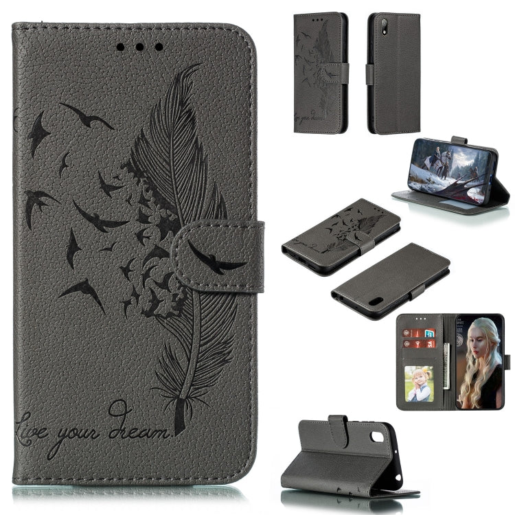 Feather Pattern Litchi Texture Horizontal Flip Leather Case with Wallet & Holder & Card Slots, For Huawei P Smart Z / Y9 Prime (2019), For Huawei P20 Lite (2019) / Nova 5i, For Huawei P30, For Huawei P30 Lite, For Huawei P30 Pro