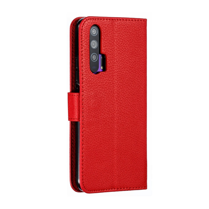 Feather Pattern Litchi Texture Horizontal Flip Leather Case with Wallet & Holder & Card Slots, For Huawei Honor 20 Pro