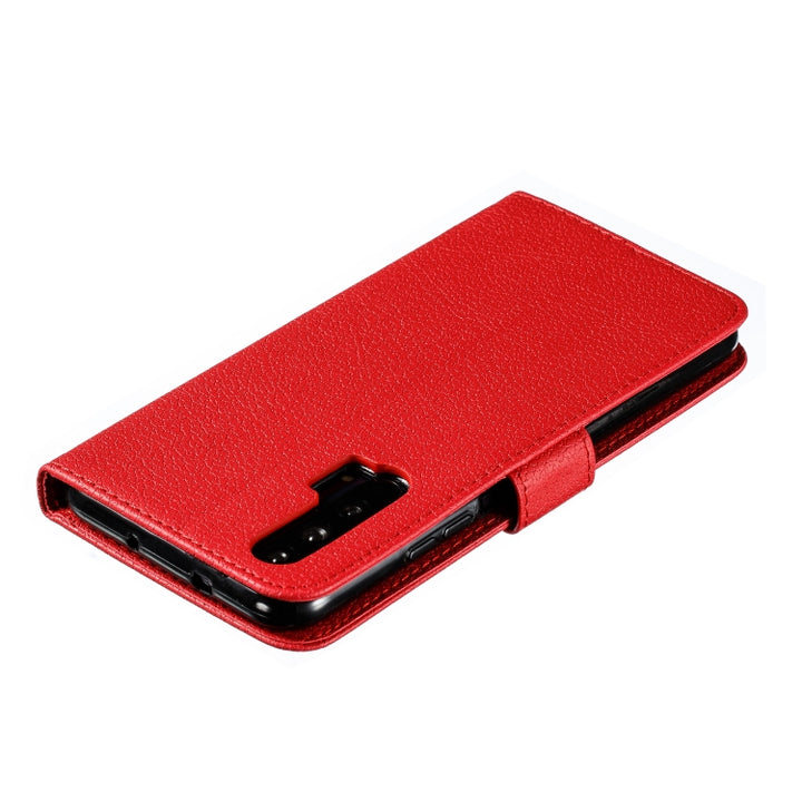 Feather Pattern Litchi Texture Horizontal Flip Leather Case with Wallet & Holder & Card Slots, For Huawei Honor 20 Pro