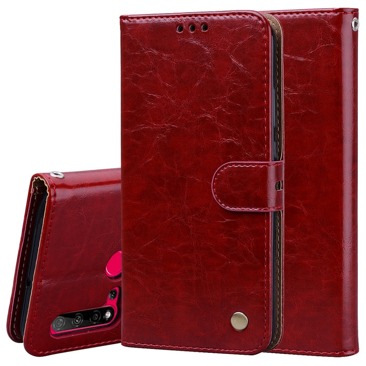 Business Style Oil Wax Texture Horizontal Flip Leather Case with Holder & Card Slots & Wallet, For Galaxy Note 10, For Galaxy Note 10 Pro / Note 10+, For Huawei P20 Lite (2019) / Nova 5i