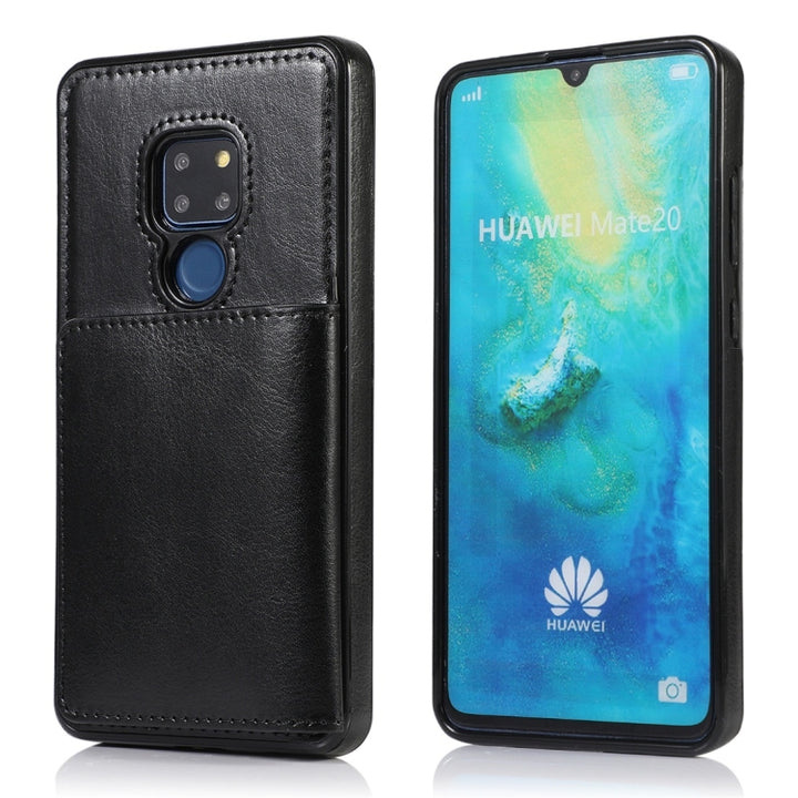 Shockproof PU + TPU Protective Case with Card Slots & Holder, For Huawei Mate 20, For Huawei Mate 20 Lite, For Huawei Mate 20 Pro, For Huawei P30, For Huawei P30 Lite