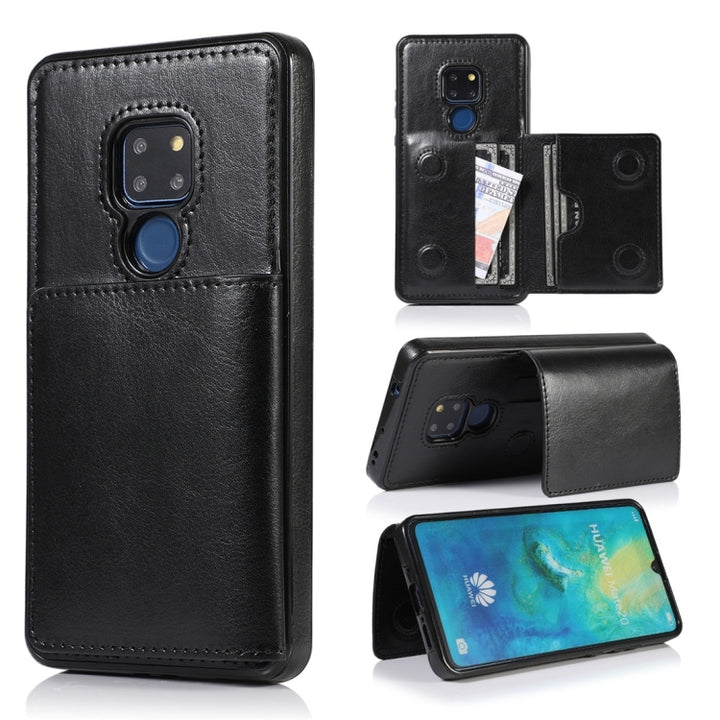 Shockproof PU + TPU Protective Case with Card Slots & Holder, For Huawei Mate 20, For Huawei Mate 20 Lite, For Huawei Mate 20 Pro, For Huawei P30, For Huawei P30 Lite