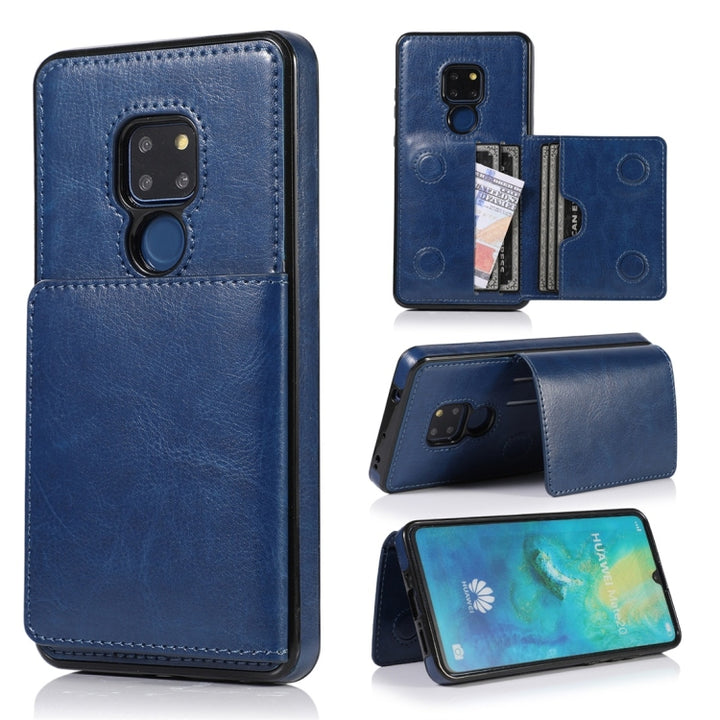 Shockproof PU + TPU Protective Case with Card Slots & Holder, For Huawei Mate 20, For Huawei Mate 20 Lite, For Huawei Mate 20 Pro, For Huawei P30, For Huawei P30 Lite