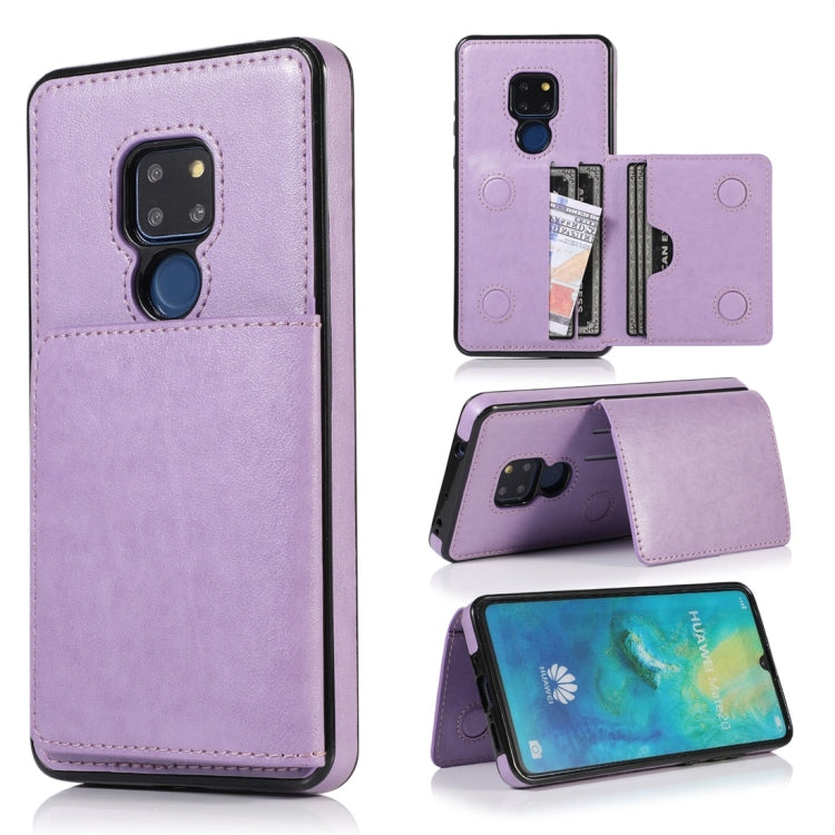 Shockproof PU + TPU Protective Case with Card Slots & Holder, For Huawei Mate 20, For Huawei Mate 20 Lite, For Huawei Mate 20 Pro, For Huawei P30, For Huawei P30 Lite