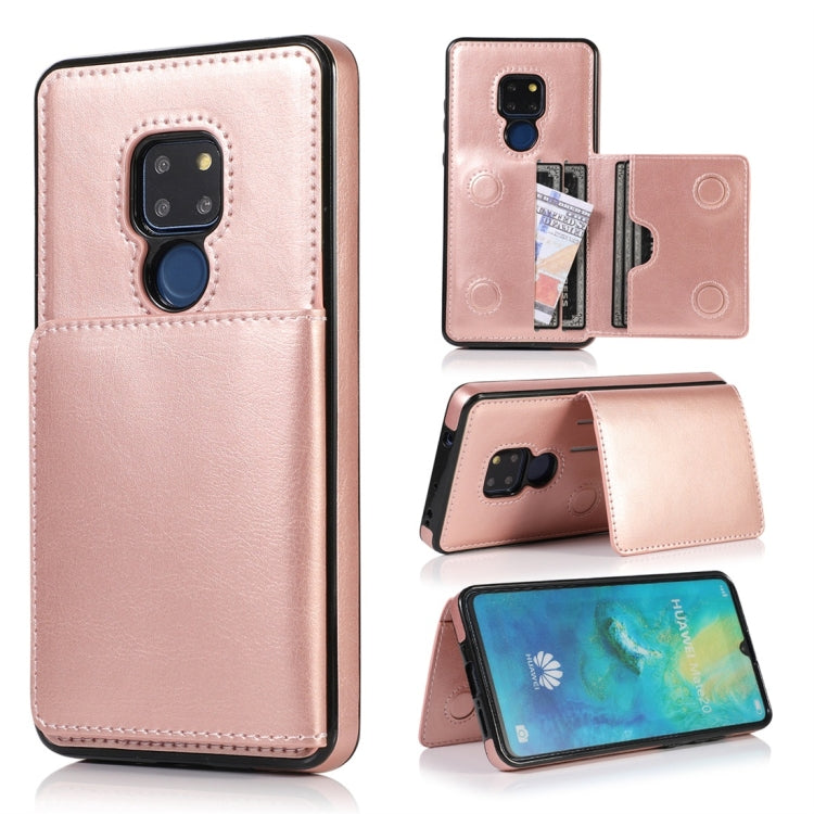 Shockproof PU + TPU Protective Case with Card Slots & Holder, For Huawei Mate 20, For Huawei Mate 20 Lite, For Huawei Mate 20 Pro, For Huawei P30, For Huawei P30 Lite