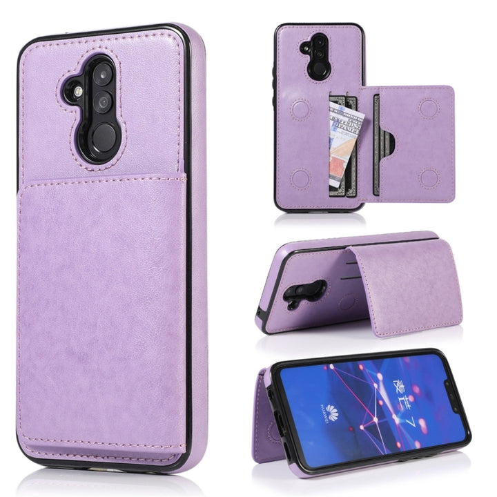 Shockproof PU + TPU Protective Case with Card Slots & Holder, For Huawei Mate 20, For Huawei Mate 20 Lite, For Huawei Mate 20 Pro, For Huawei P30, For Huawei P30 Lite