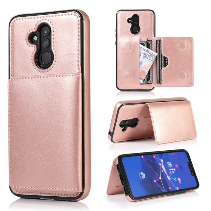 Shockproof PU + TPU Protective Case with Card Slots & Holder, For Huawei Mate 20, For Huawei Mate 20 Lite, For Huawei Mate 20 Pro, For Huawei P30, For Huawei P30 Lite