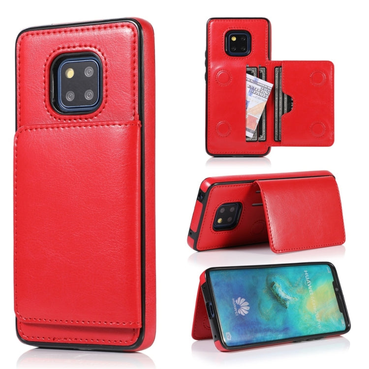 Shockproof PU + TPU Protective Case with Card Slots & Holder, For Huawei Mate 20, For Huawei Mate 20 Lite, For Huawei Mate 20 Pro, For Huawei P30, For Huawei P30 Lite