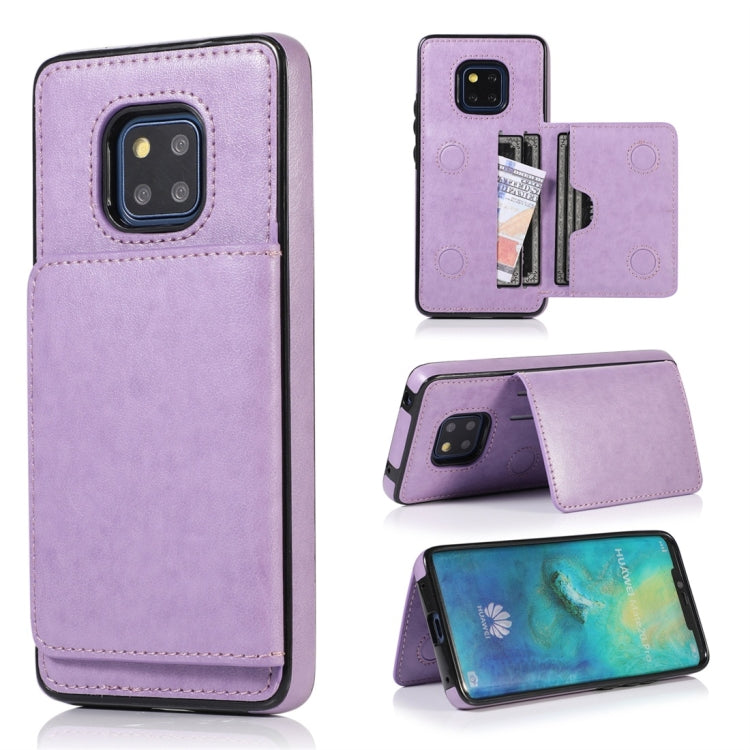 Shockproof PU + TPU Protective Case with Card Slots & Holder, For Huawei Mate 20, For Huawei Mate 20 Lite, For Huawei Mate 20 Pro, For Huawei P30, For Huawei P30 Lite