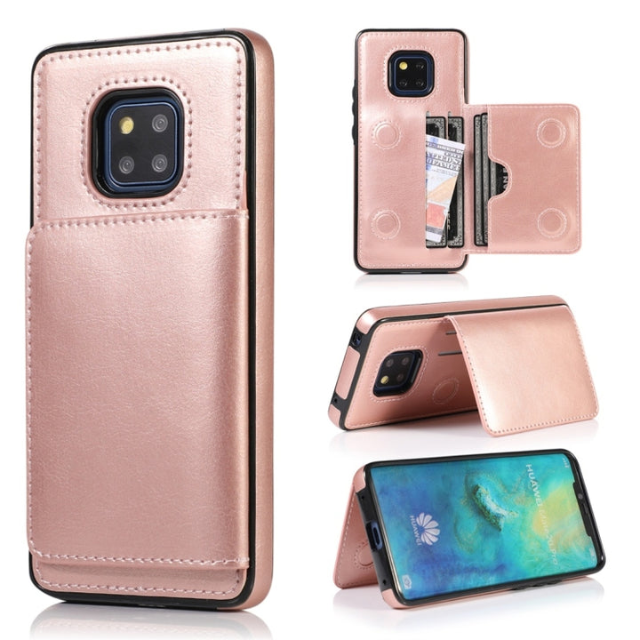 Shockproof PU + TPU Protective Case with Card Slots & Holder, For Huawei Mate 20, For Huawei Mate 20 Lite, For Huawei Mate 20 Pro, For Huawei P30, For Huawei P30 Lite