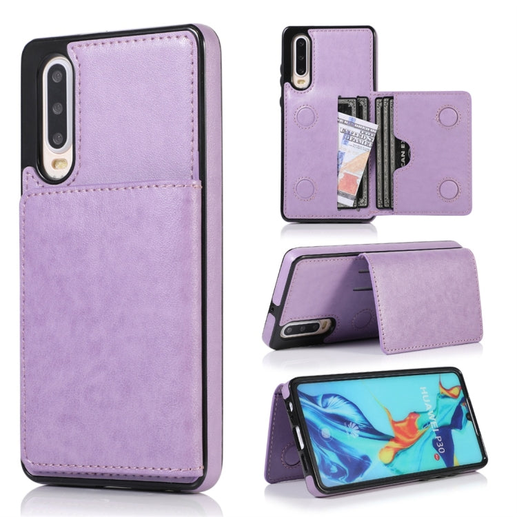 Shockproof PU + TPU Protective Case with Card Slots & Holder, For Huawei Mate 20, For Huawei Mate 20 Lite, For Huawei Mate 20 Pro, For Huawei P30, For Huawei P30 Lite