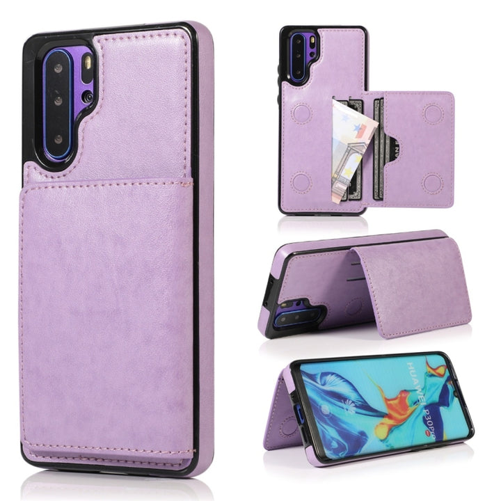 Shockproof PU + TPU Protective Case with Card Slots & Holder, For Huawei P30 Pro, For iPhone 7 / 8, For iPhone 7 Plus / 8 Plus, For iPhone XR, For iPhone XS Max