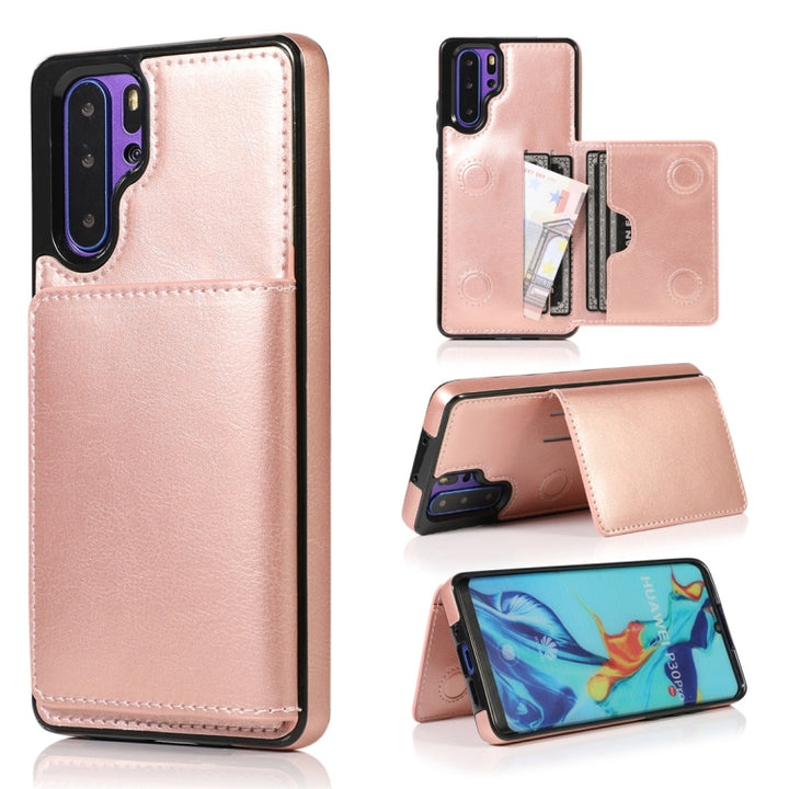 Shockproof PU + TPU Protective Case with Card Slots & Holder, For Huawei P30 Pro, For iPhone 7 / 8, For iPhone 7 Plus / 8 Plus, For iPhone XR, For iPhone XS Max