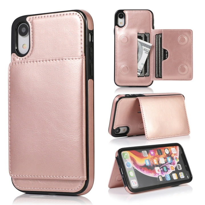 Shockproof PU + TPU Protective Case with Card Slots & Holder, For Huawei P30 Pro, For iPhone 7 / 8, For iPhone 7 Plus / 8 Plus, For iPhone XR, For iPhone XS Max