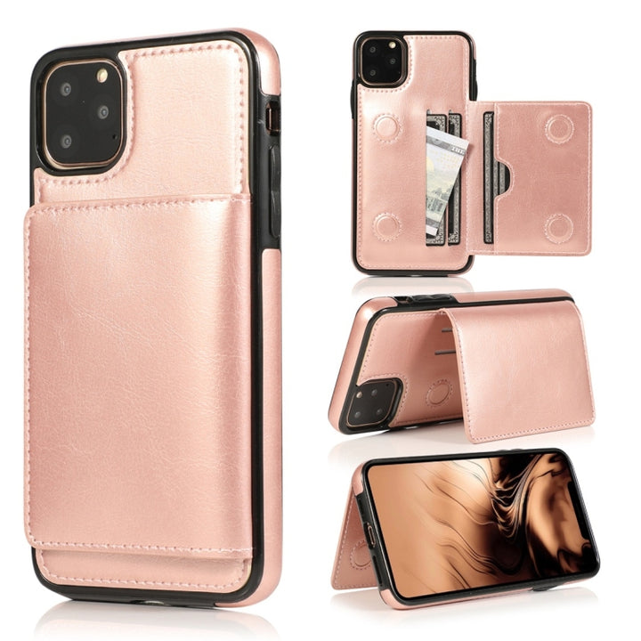 Shockproof PU + TPU Protective Case with Card Slots & Holder, For iPhone 11 Pro, For iPhone 11 Pro Max, For iPhone X / XS, For Galaxy Note 10, For Galaxy Note 10+