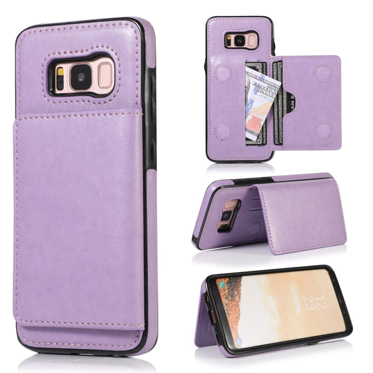 Shockproof PU + TPU Protective Case with Card Slots & Holder, For Galaxy S8, For Galaxy S8+, For Galaxy S9, For Galaxy S9+, For Galaxy S10