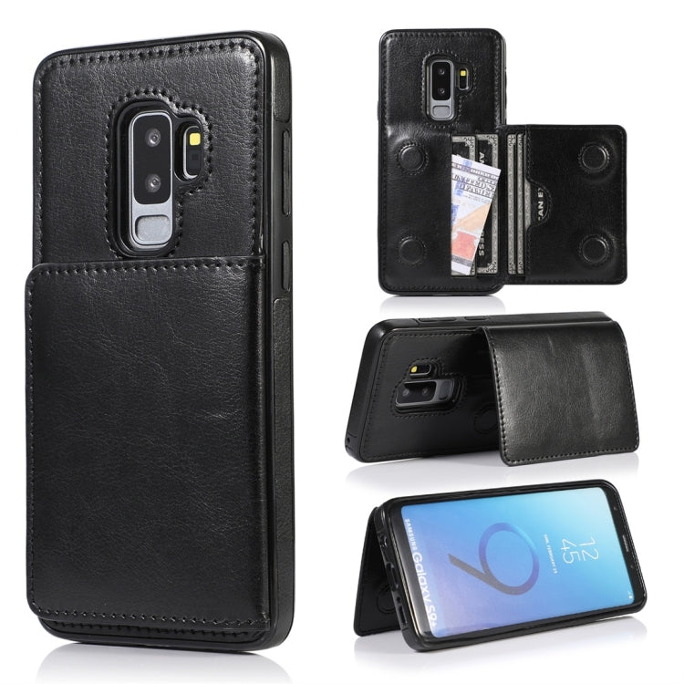 Shockproof PU + TPU Protective Case with Card Slots & Holder, For Galaxy S8, For Galaxy S8+, For Galaxy S9, For Galaxy S9+, For Galaxy S10