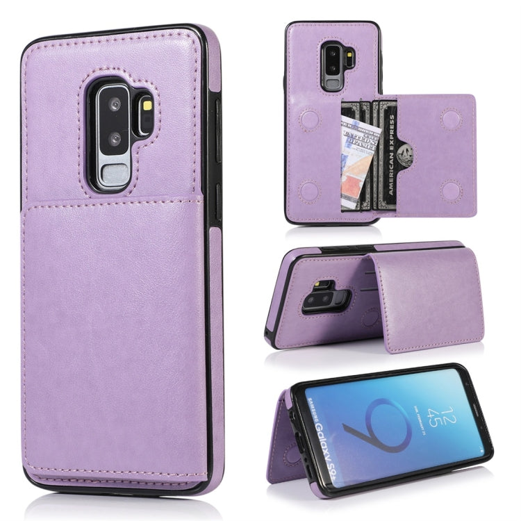 Shockproof PU + TPU Protective Case with Card Slots & Holder, For Galaxy S8, For Galaxy S8+, For Galaxy S9, For Galaxy S9+, For Galaxy S10