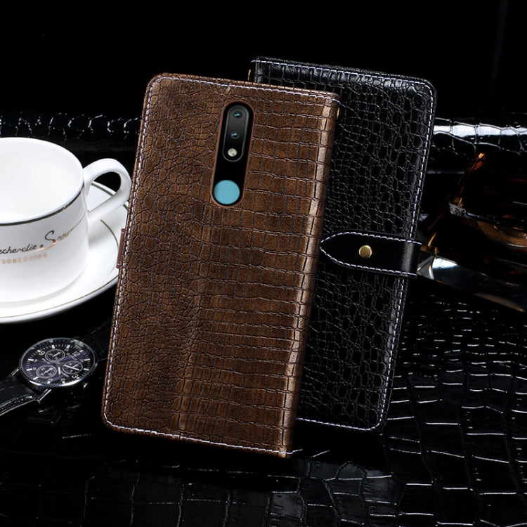 idewei Crocodile Texture Horizontal Flip Leather Case with Holder & Card Slots & Wallet, For Nokia 2.4, For Infinix Hot 10, For ZTE Blade V2020 Smart, For Lenovo K10 Plus