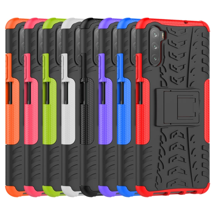 Tire Texture Shockproof TPU+PC Protective Case with Holder, For Huawei Mate 40 lite / Maimang 9, For Xiaomi Poco X3, For Xiaomi Mi 10T / 10T Pro 5G, For OnePlus 8T