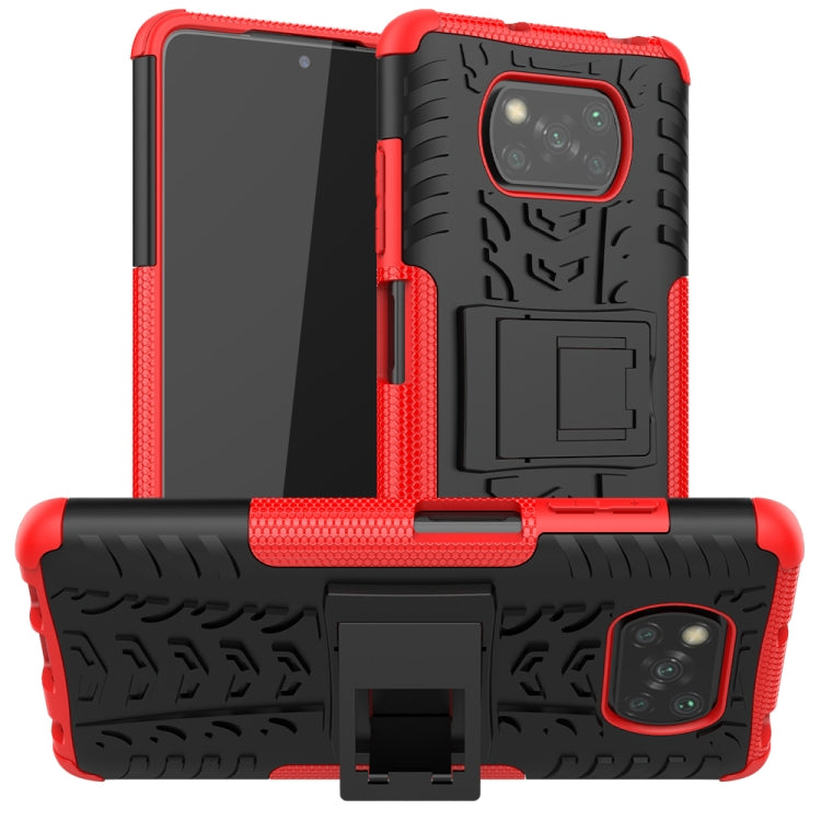 Tire Texture Shockproof TPU+PC Protective Case with Holder, For Huawei Mate 40 lite / Maimang 9, For Xiaomi Poco X3, For Xiaomi Mi 10T / 10T Pro 5G, For OnePlus 8T