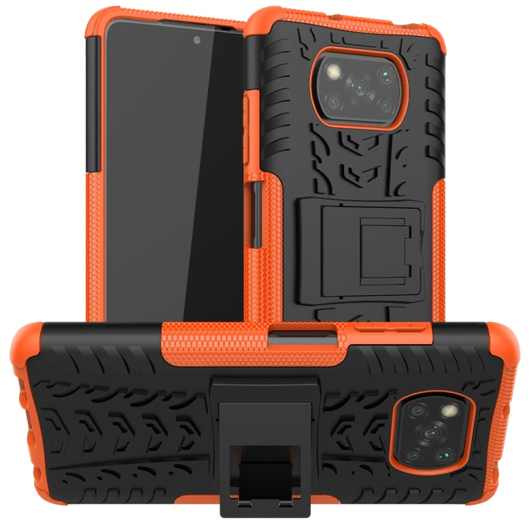 Tire Texture Shockproof TPU+PC Protective Case with Holder, For Huawei Mate 40 lite / Maimang 9, For Xiaomi Poco X3, For Xiaomi Mi 10T / 10T Pro 5G, For OnePlus 8T