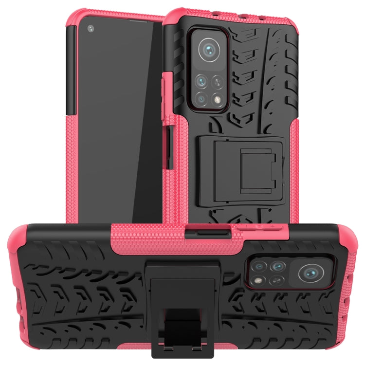 Tire Texture Shockproof TPU+PC Protective Case with Holder, For Huawei Mate 40 lite / Maimang 9, For Xiaomi Poco X3, For Xiaomi Mi 10T / 10T Pro 5G, For OnePlus 8T