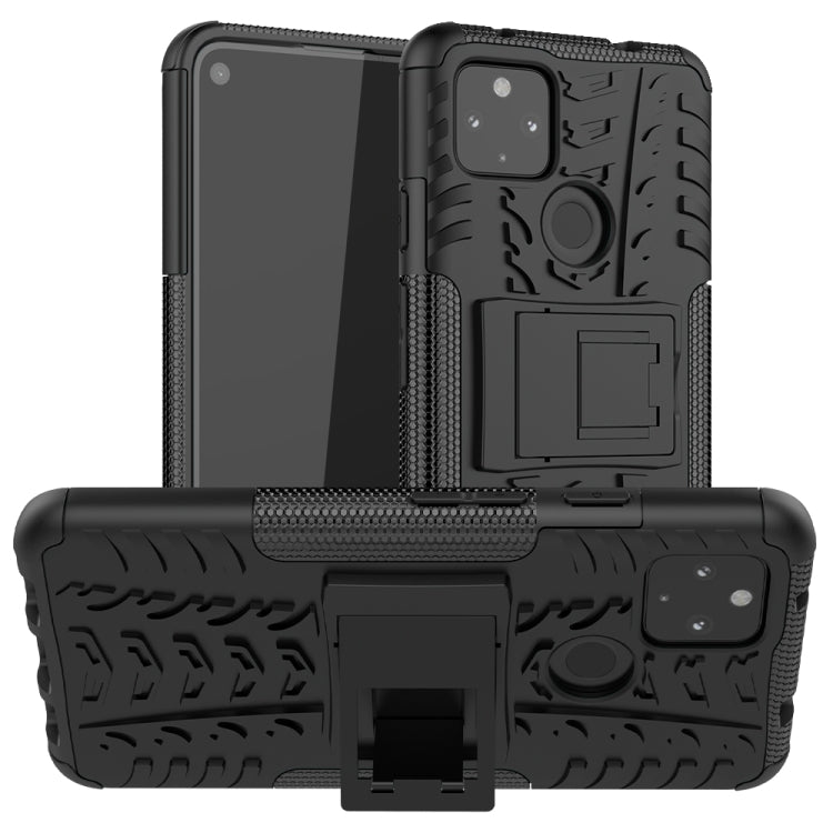 Tire Texture Shockproof TPU+PC Protective Case with Holder, For Google Pixel 4a 5G / Pixel 5 XL, For LG K22, For OPPO A53 / A32, For OPPO F17