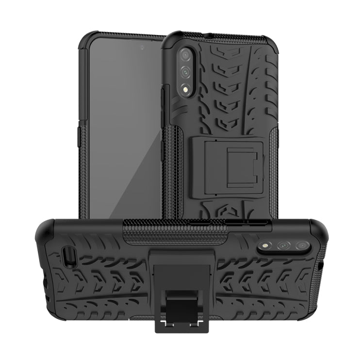 Tire Texture Shockproof TPU+PC Protective Case with Holder, For Google Pixel 4a 5G / Pixel 5 XL, For LG K22, For OPPO A53 / A32, For OPPO F17