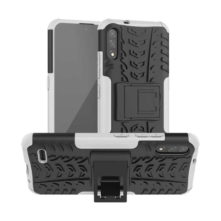 Tire Texture Shockproof TPU+PC Protective Case with Holder, For Google Pixel 4a 5G / Pixel 5 XL, For LG K22, For OPPO A53 / A32, For OPPO F17