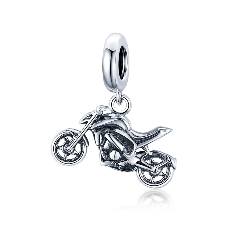 S925 Sterling Silver Motorcycle Pendant DIY Bracelet Necklace Accessories, Motorcycle