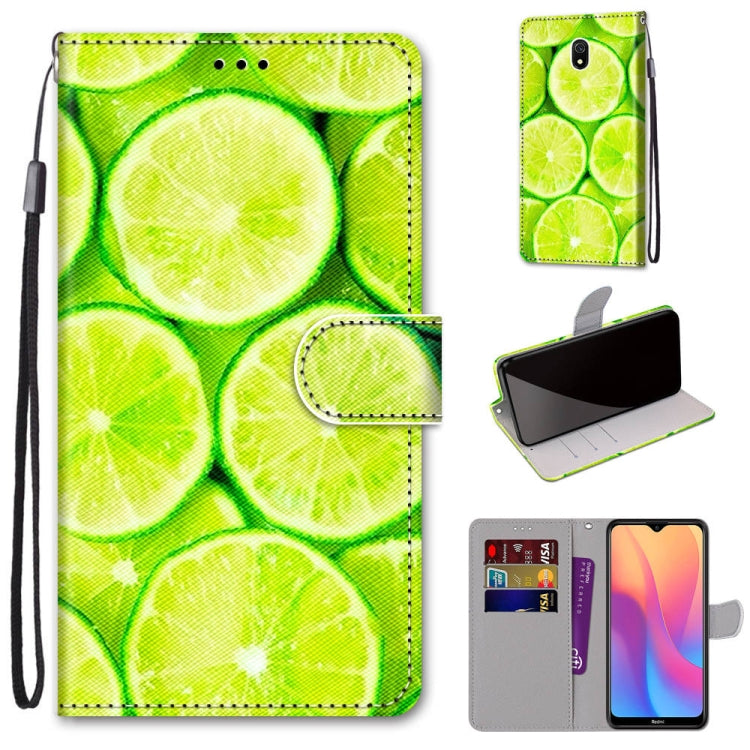 Coloured Drawing Cross Texture Horizontal Flip PU Leather Case with Holder & Card Slots & Wallet & Lanyard, For Xiaomi Redmi 8A