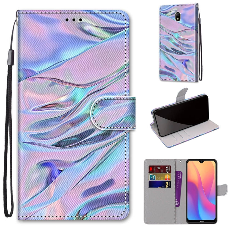 Coloured Drawing Cross Texture Horizontal Flip PU Leather Case with Holder & Card Slots & Wallet & Lanyard, For Xiaomi Redmi 8A