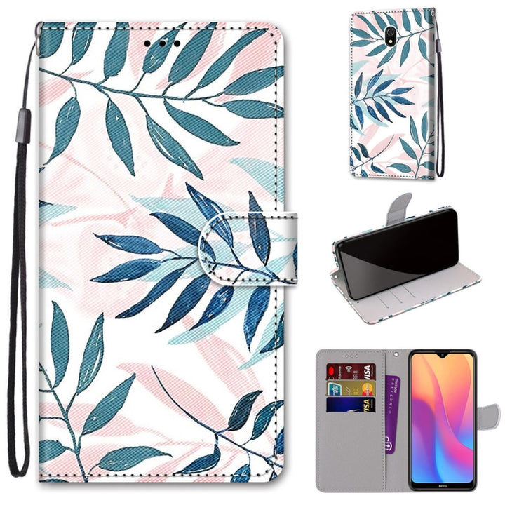 Coloured Drawing Cross Texture Horizontal Flip PU Leather Case with Holder & Card Slots & Wallet & Lanyard, For Xiaomi Redmi 8A