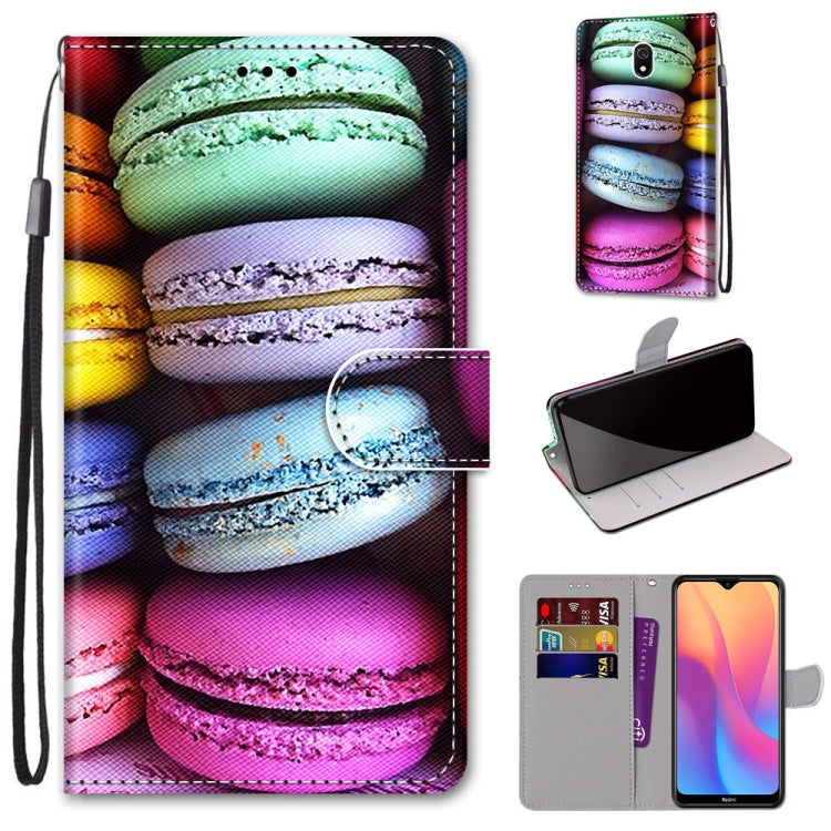 Coloured Drawing Cross Texture Horizontal Flip PU Leather Case with Holder & Card Slots & Wallet & Lanyard, For Xiaomi Redmi 8A